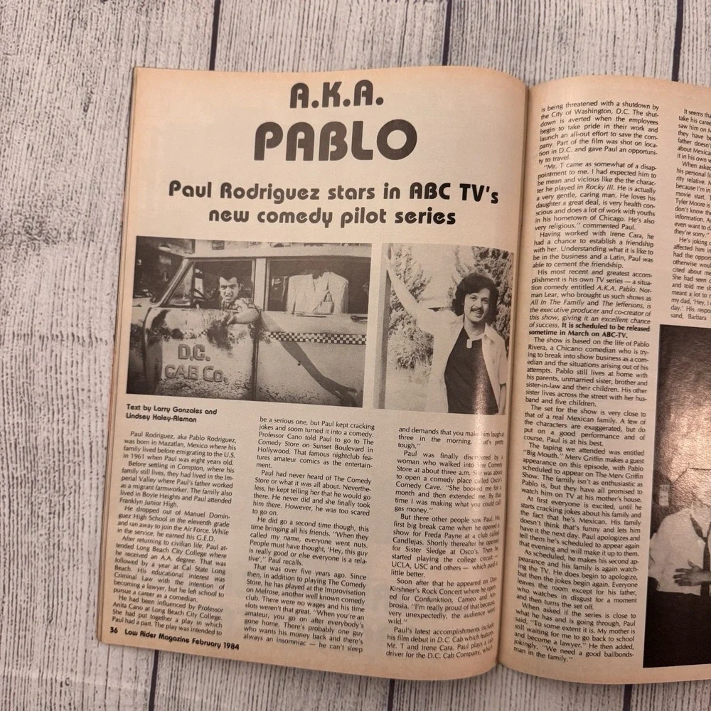 Low Rider Magazine February 1984 Paul Rodriguez A.K.A. Pablo Lowriders VTG